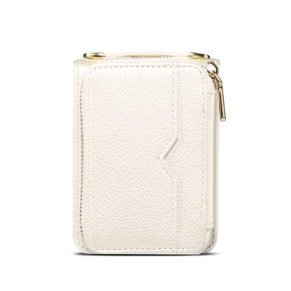 For Samsung Galaxy Z Flip3 Folding Leather Phone Case with Long Lanyard(White) - Galaxy Phone Cases by buy2fix | Online Shopping UK | buy2fix