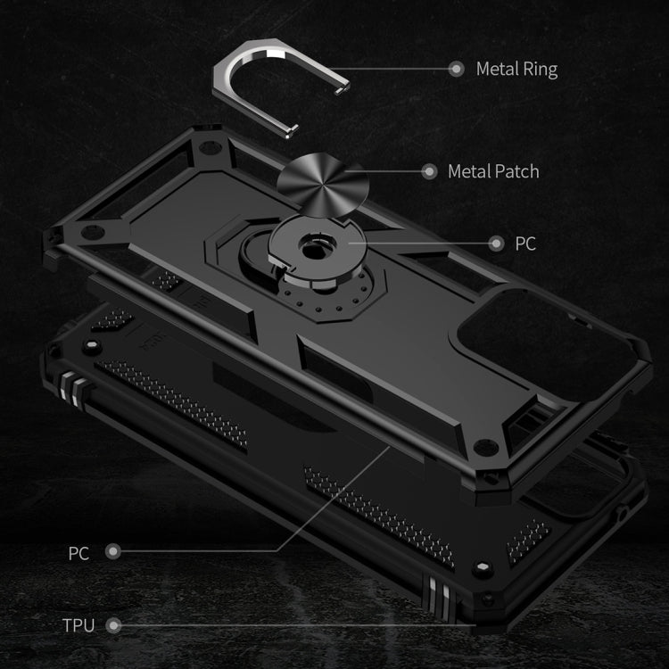 For Motorola Moto G Play 5G 2024 Shockproof TPU + PC Phone Case with Holder(Black) by buy2fix