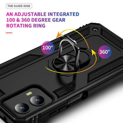 For Motorola Moto G Play 5G 2024 Shockproof TPU + PC Phone Case with Holder(Black) by buy2fix