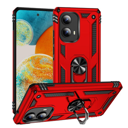 For Motorola Edge 2024 Shockproof TPU + PC Phone Case with Holder(Red) by buy2fix
