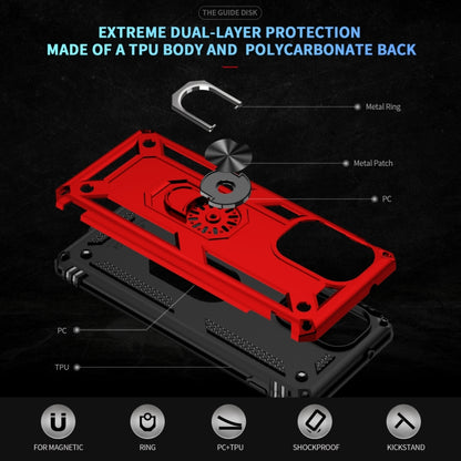 For Motorola Edge 2024 Shockproof TPU + PC Phone Case with Holder(Red) by buy2fix