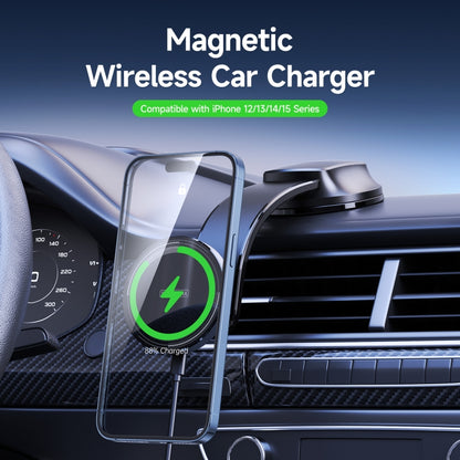 DUZZONA V3 15W Car Magnetic Wireless Charger Phone Holder(Black) - Wireless Charger Holders by DUZZONA | Online Shopping UK | buy2fix
