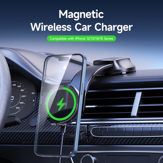 DUZZONA V3 15W Car Magnetic Wireless Charger Phone Holder(Black) - Wireless Charger Holders by DUZZONA | Online Shopping UK | buy2fix