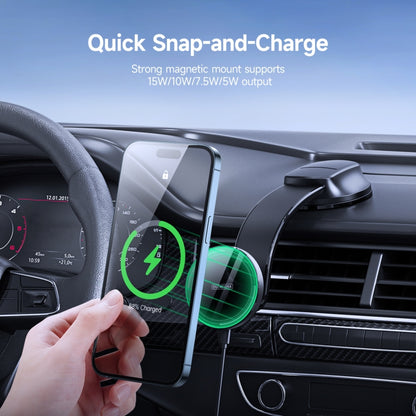 DUZZONA V3 15W Car Magnetic Wireless Charger Phone Holder(Black) - Wireless Charger Holders by DUZZONA | Online Shopping UK | buy2fix
