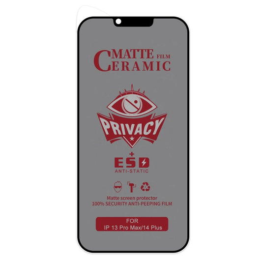 For iPhone 13 Pro Max / 14 Plus Full Coverage Frosted Privacy Ceramic Film - iPhone 13 Pro Max Cases by buy2fix | Online Shopping UK | buy2fix