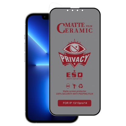 For iPhone 16e / 14 / 13 Pro / 13 Full Coverage Frosted Privacy Ceramic Film by buy2fix