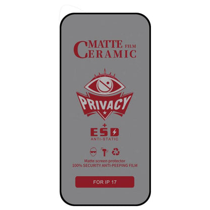For iPhone 17 Full Coverage Frosted Privacy Ceramic Film - iPhone 17 Tempered Glass by buy2fix | Online Shopping UK | buy2fix