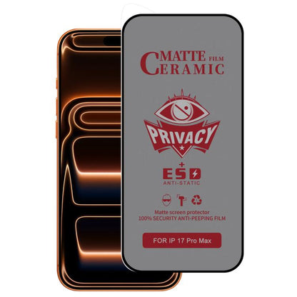 For iPhone 17 Pro Max Full Coverage Frosted Privacy Ceramic Film - iPhone 17 Pro Max Tempered Glass by buy2fix | Online Shopping UK | buy2fix