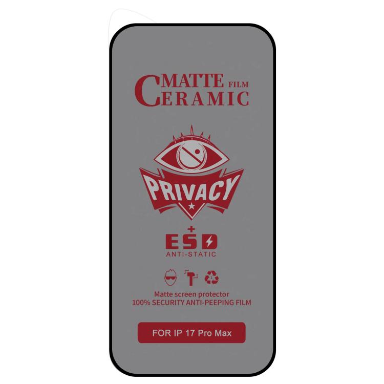 For iPhone 17 Pro 25pcs Full Coverage Frosted Privacy Ceramic Film - iPhone 17 Pro Tempered Glass by buy2fix | Online Shopping UK | buy2fix