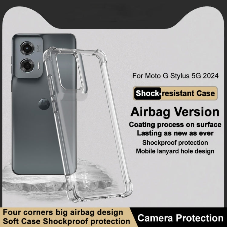 For Motorola Moto G Stylus 5G 2024 imak Shockproof Airbag TPU Phone Case(Transparent) by imak