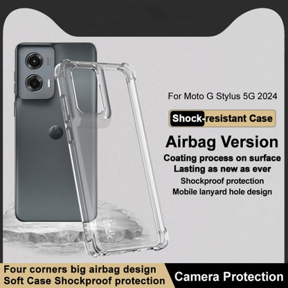 For Motorola Moto G Stylus 5G 2024 imak Shockproof Airbag TPU Phone Case(Transparent) by imak