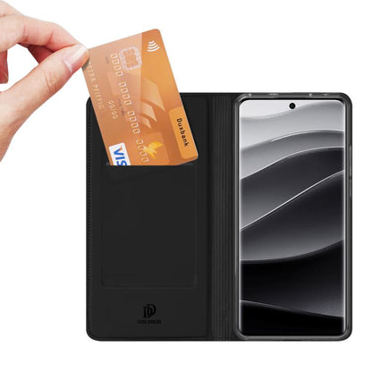For Redmi Note 14 Pro 5G DUX DUCIS Skin Pro Series Flip Leather Phone Case(Black) - Note 14 Pro Cases by DUX DUCIS | Online Shopping UK | buy2fix