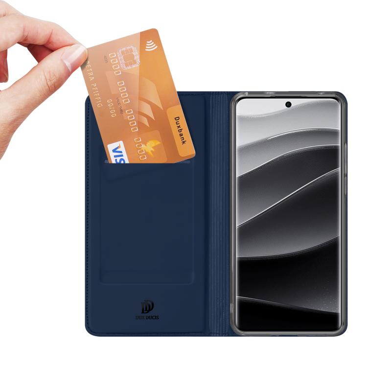 For Redmi Note 14 Pro+ 5G DUX DUCIS Skin Pro Series Flip Leather Phone Case(Blue) - Note 14 Pro+ Cases by DUX DUCIS | Online Shopping UK | buy2fix