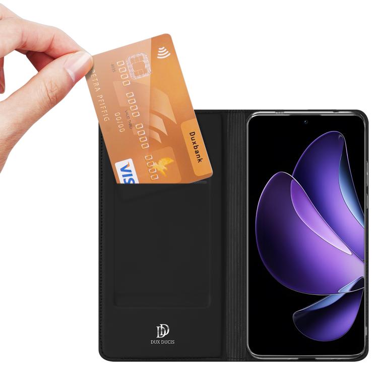 For OPPO Reno13 F 4G / 5G DUX DUCIS Skin Pro Series Flip Leather Phone Case(Black) - Reno13 F Cases by DUX DUCIS | Online Shopping UK | buy2fix