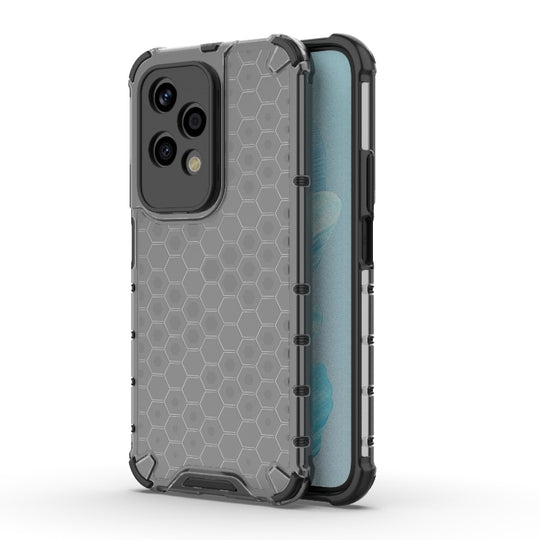 For Honor 200 Lite Global Shockproof Honeycomb PC + TPU Protective Phone Case(Black)