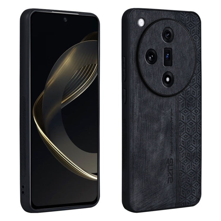 For OPPO Find X7 AZNS 3D Embossed Skin Feel Phone Case(Black) - OPPO Cases by AZNS | Online Shopping UK | buy2fix
