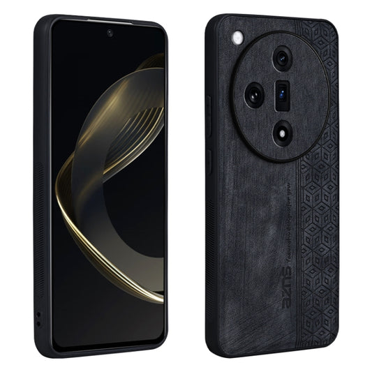 For OPPO Find X7 AZNS 3D Embossed Skin Feel Phone Case(Black) - OPPO Cases by AZNS | Online Shopping UK | buy2fix