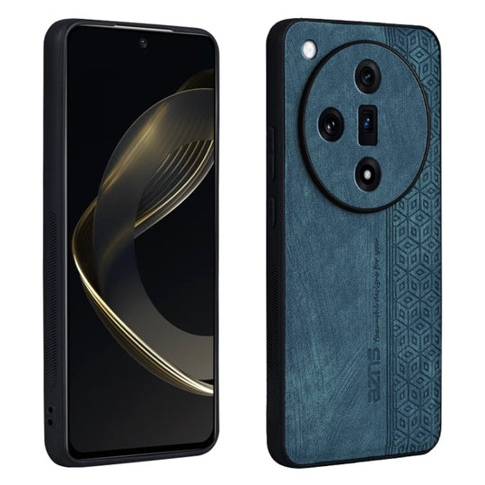 For OPPO Find X7 AZNS 3D Embossed Skin Feel Phone Case(Dark Green)