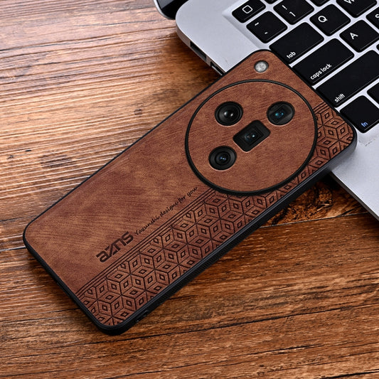 For OPPO Find X7 Ultra AZNS 3D Embossed Skin Feel Phone Case(Brown) - OPPO Cases by AZNS | Online Shopping UK | buy2fix