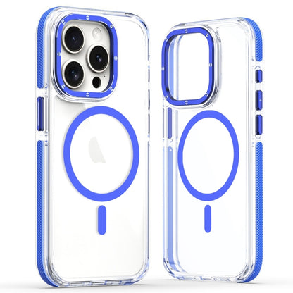 For iPhone 11 Pro Max Dual-Color Clear Acrylic Hybrid TPU MagSafe Phone Case(Blue) by buy2fix
