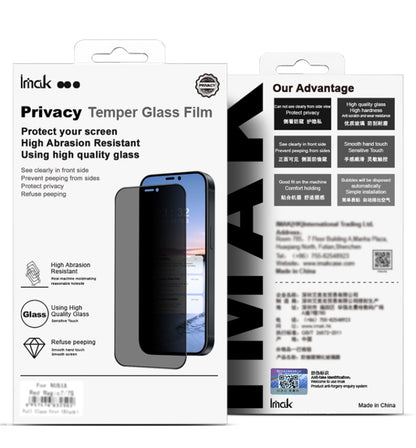 For vivo X100 5G / X100 Pro 5G imak No Edge Version 3D Curved Privacy Full Screen Tempered Glass Film - vivo Tempered Glass by imak | Online Shopping UK | buy2fix