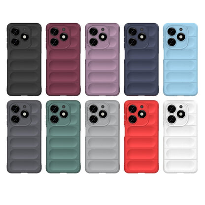 For Tecno Spark 20 Magic Shield TPU + Flannel Phone Case(White) by buy2fix