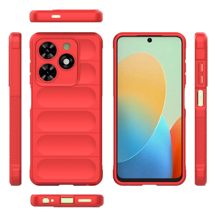 For Tecno Spark Go 2024 / 20C / Pop 8 Magic Shield TPU + Flannel Phone Case(Red) by buy2fix