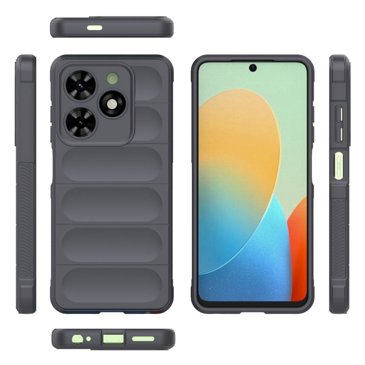 For Tecno Spark Go 2024 / 20C / Pop 8 Magic Shield TPU + Flannel Phone Case(Dark Grey) by buy2fix