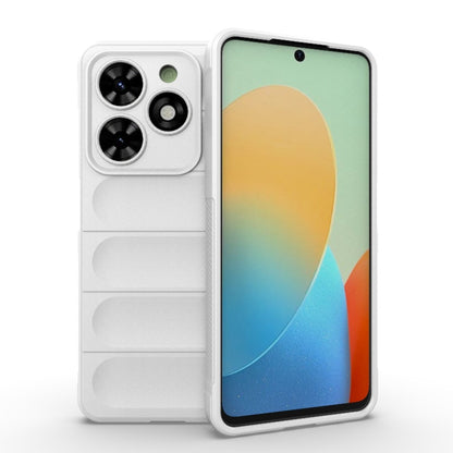 For Tecno Spark Go 2024 / 20C / Pop 8 Magic Shield TPU + Flannel Phone Case(White) by buy2fix