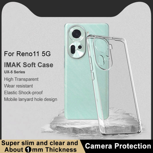 For OPPO Reno11 5G Global IMAK UX-5 Series Transparent TPU Phone Case(Transparent) - OPPO Cases by imak | Online Shopping UK | buy2fix