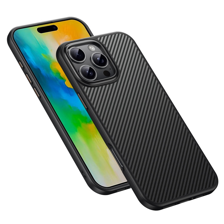 For iPhone 16 Pro Max Kevlar Fiber Shockproof MagSafe Phone Case(Black) by buy2fix