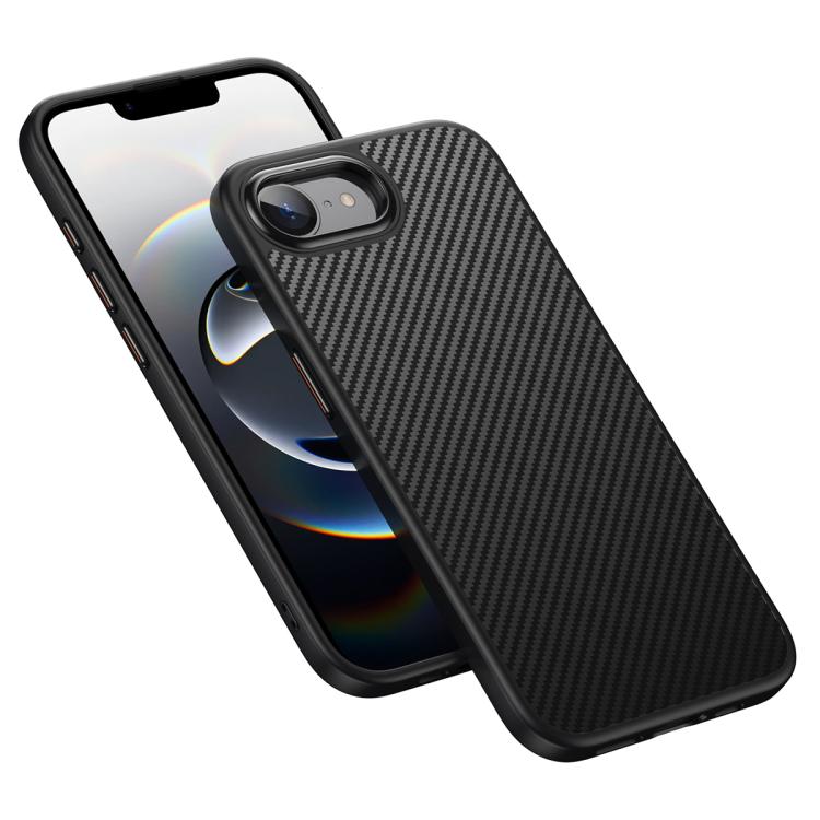 For iPhone 16e Kevlar Fiber Shockproof MagSafe Phone Case(Black) - iPhone 16e Cases by buy2fix | Online Shopping UK | buy2fix