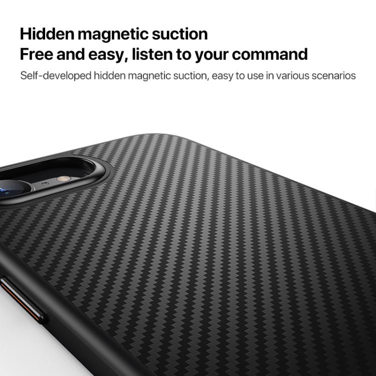 For iPhone 16e Kevlar Fiber Shockproof MagSafe Phone Case(Black) - iPhone 16e Cases by buy2fix | Online Shopping UK | buy2fix