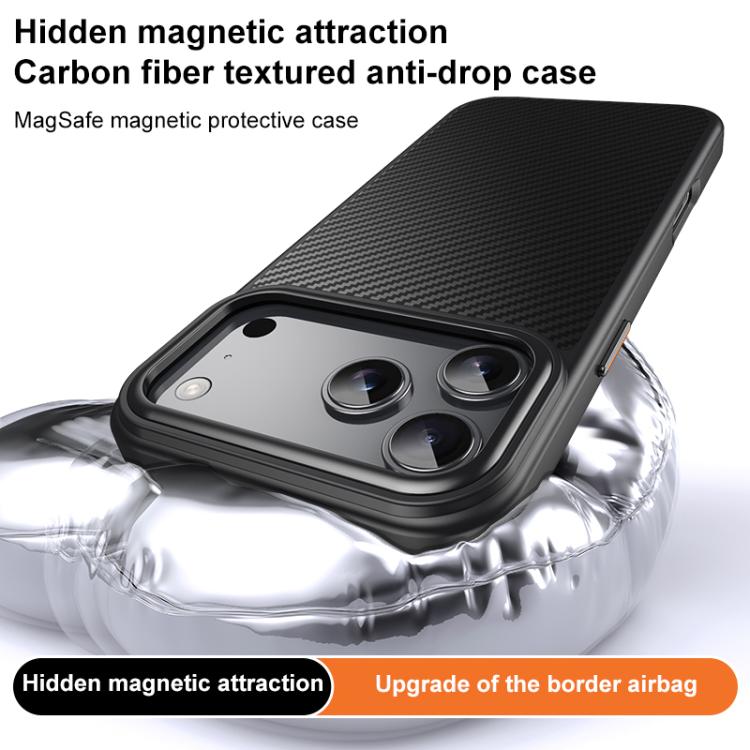 For iPhone 17 Pro Max Kevlar Fiber Shockproof MagSafe Phone Case(Black) - iPhone 17 Pro Max Cases by buy2fix | Online Shopping UK | buy2fix