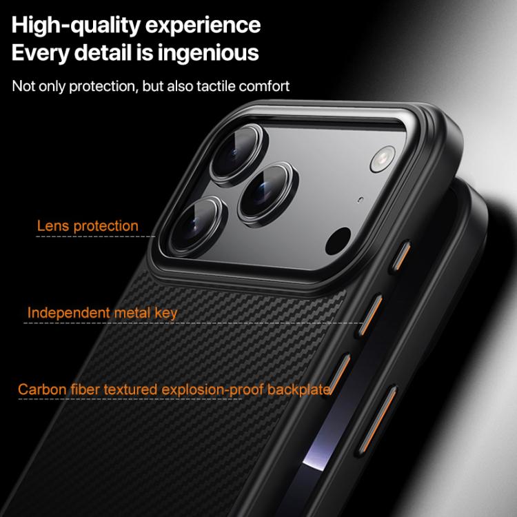 For iPhone 17 Pro Max Kevlar Fiber Shockproof MagSafe Phone Case(Black) - iPhone 17 Pro Max Cases by buy2fix | Online Shopping UK | buy2fix