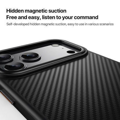 For iPhone 17 Pro Kevlar Fiber Shockproof MagSafe Phone Case(Black) - iPhone 17 Pro Cases by buy2fix | Online Shopping UK | buy2fix