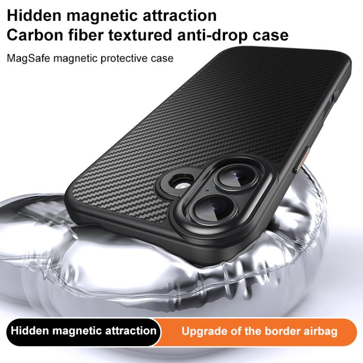 For iPhone 17 Kevlar Fiber Shockproof MagSafe Phone Case(Black) - iPhone 17 Cases by buy2fix | Online Shopping UK | buy2fix