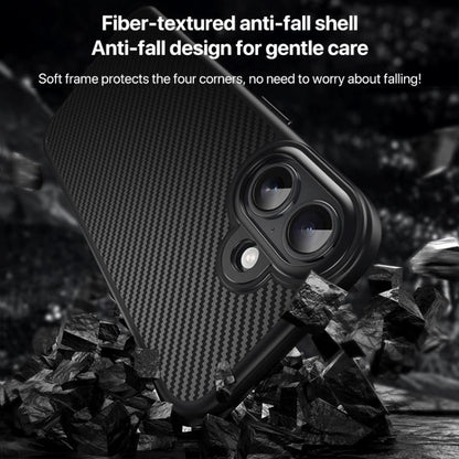 For iPhone 17 Kevlar Fiber Shockproof MagSafe Phone Case(Black) - iPhone 17 Cases by buy2fix | Online Shopping UK | buy2fix