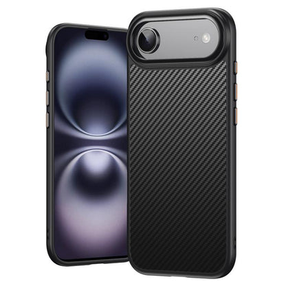 For iPhone Air Kevlar Fiber Shockproof MagSafe Phone Case(Black) - iPhone Air Cases by buy2fix | Online Shopping UK | buy2fix