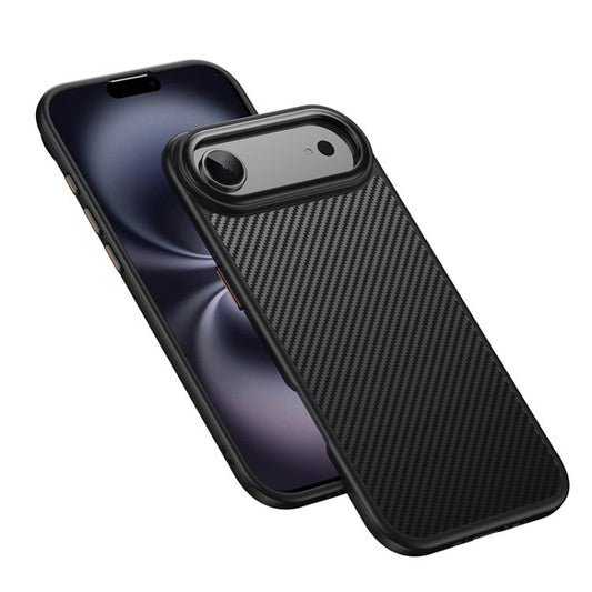 For iPhone Air Kevlar Fiber Shockproof MagSafe Phone Case(Black) - iPhone Air Cases by buy2fix | Online Shopping UK | buy2fix