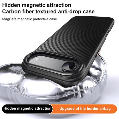For iPhone Air Kevlar Fiber Shockproof MagSafe Phone Case(Black) - iPhone Air Cases by buy2fix | Online Shopping UK | buy2fix