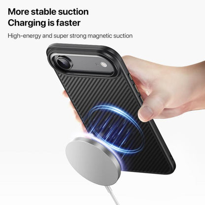 For iPhone Air Kevlar Fiber Shockproof MagSafe Phone Case(Black) - iPhone Air Cases by buy2fix | Online Shopping UK | buy2fix