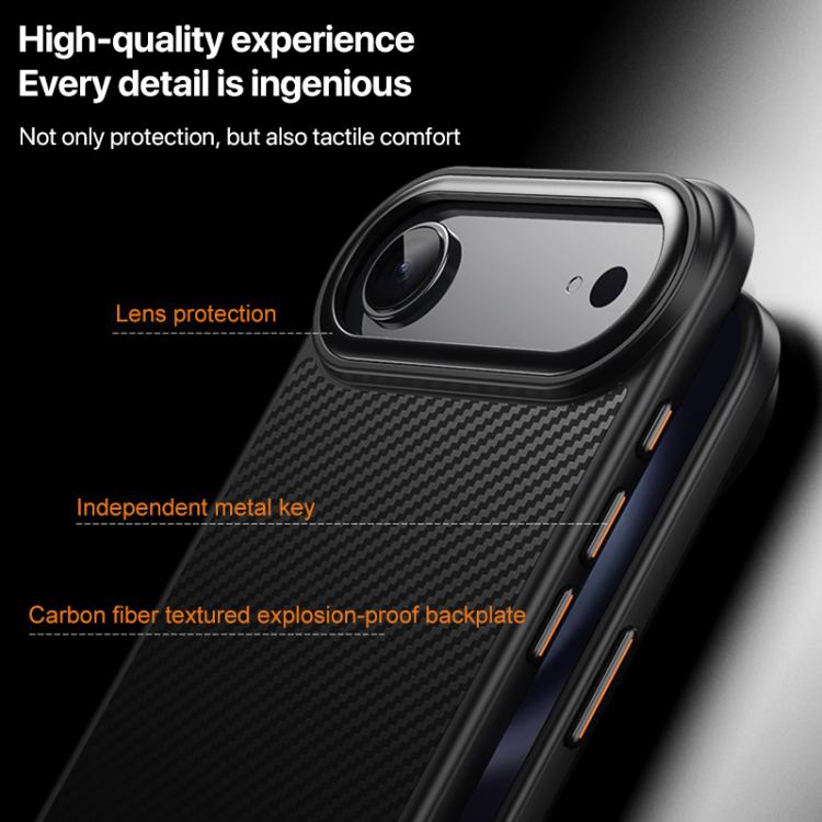 For iPhone Air Kevlar Fiber Shockproof MagSafe Phone Case(Black) - iPhone Air Cases by buy2fix | Online Shopping UK | buy2fix