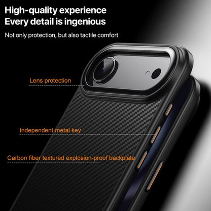 For iPhone Air Kevlar Fiber Shockproof MagSafe Phone Case(Black) - iPhone Air Cases by buy2fix | Online Shopping UK | buy2fix