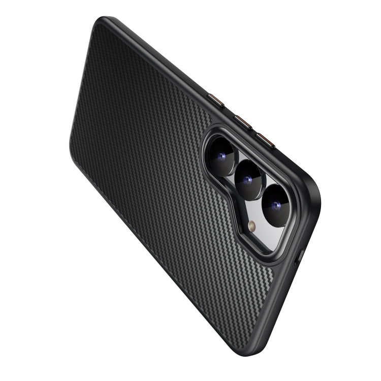 For Samsung Galaxy S25 5G MagSafe Kevlar Fiber Shockproof Phone Case(Black) by buy2fix