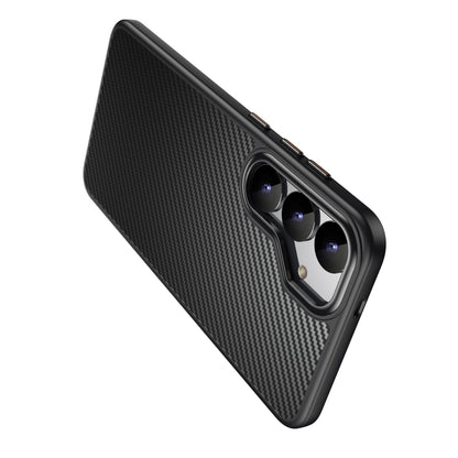 For Samsung Galaxy S25 5G MagSafe Kevlar Fiber Shockproof Phone Case(Black) by buy2fix