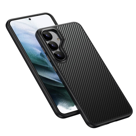 For Samsung Galaxy S25+ 5G MagSafe Kevlar Fiber Shockproof Phone Case(Black) by buy2fix