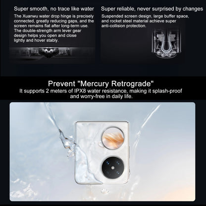 HUAWEI Pocket 2, 12GB+1TB, 6.94 inch + 1.15 inch HarmonyOS 4.0 Octa Core, OTG, NFC, Not Support Google Play(Grey) by Huawei