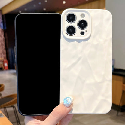 For iPhone 16 Pro Max Frosted Wrinkles Texture TPU Phone Case(White) by buy2fix