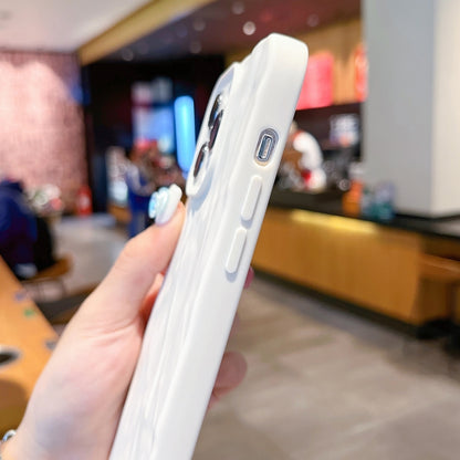 For iPhone 16 Plus Frosted Wrinkles Texture TPU Phone Case(White) by buy2fix